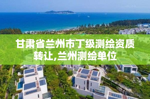 甘肃省兰州市丁级测绘资质转让,兰州测绘单位