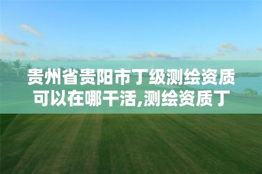 贵州省贵阳市丁级测绘资质可以在哪干活,测绘资质丁级是什么意思。 贵州省贵阳市丁级测绘资质可以在哪干活,测绘资质丁级是什么意思。