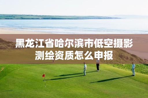 黑龙江省哈尔滨市低空摄影测绘资质怎么申报