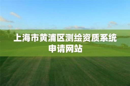 上海市黄浦区测绘资质系统申请网站