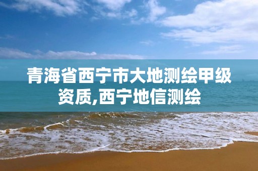 青海省西宁市大地测绘甲级资质,西宁地信测绘
