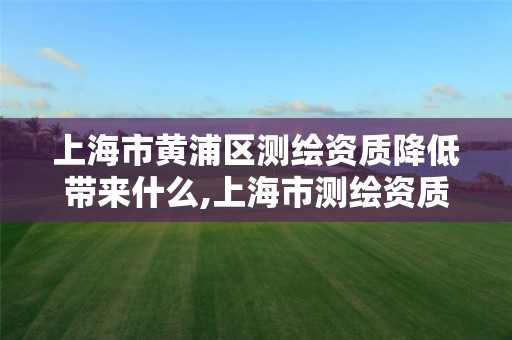 上海市黄浦区测绘资质降低带来什么,上海市测绘资质单位名单
