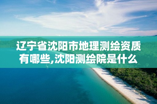 辽宁省沈阳市地理测绘资质有哪些,沈阳测绘院是什么单位