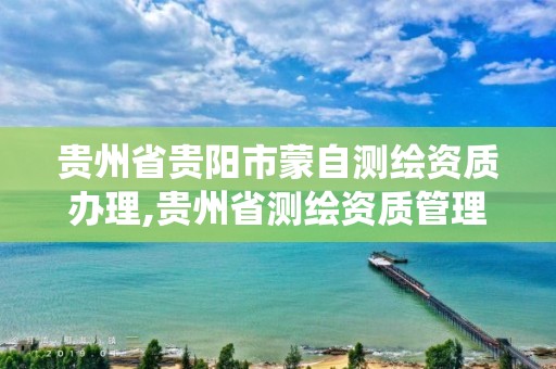 贵州省贵阳市蒙自测绘资质办理,贵州省测绘资质管理系统