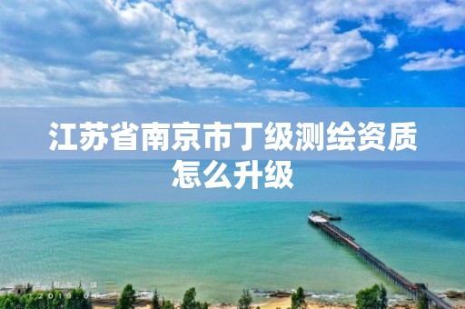 江苏省南京市丁级测绘资质怎么升级