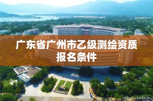 广东省广州市乙级测绘资质报名条件