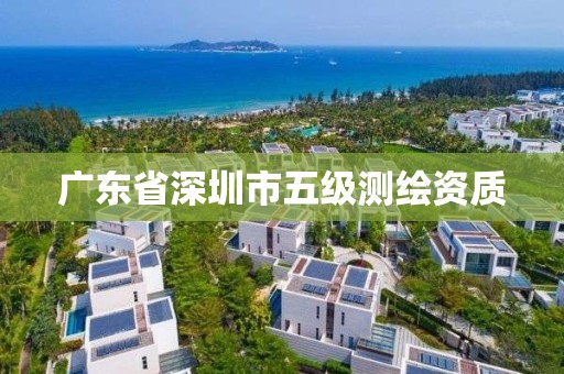 广东省深圳市五级测绘资质