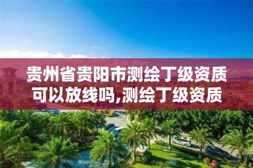 贵州省贵阳市测绘丁级资质可以放线吗,测绘丁级资质申报条件。