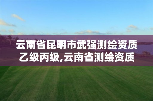 云南省昆明市武强测绘资质乙级丙级,云南省测绘资质管理办法