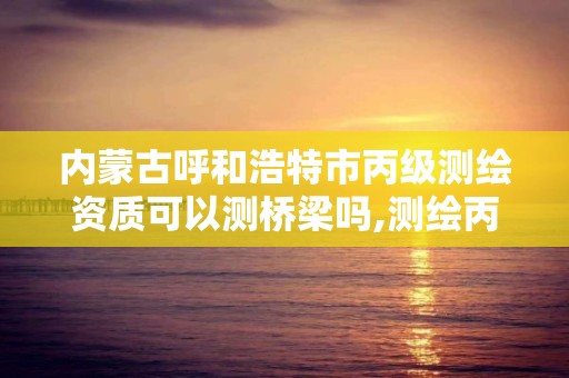 内蒙古呼和浩特市丙级测绘资质可以测桥梁吗,测绘丙级资质可以承揽业务范围。