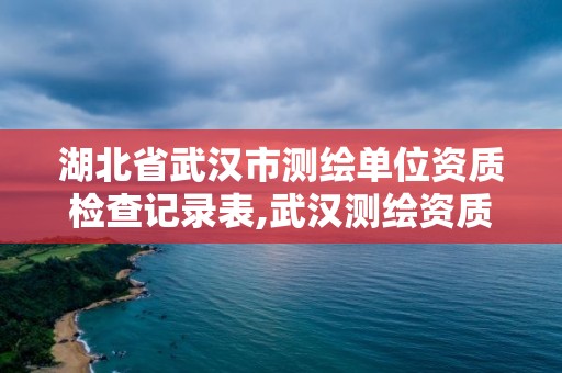 湖北省武汉市测绘单位资质检查记录表,武汉测绘资质代办。