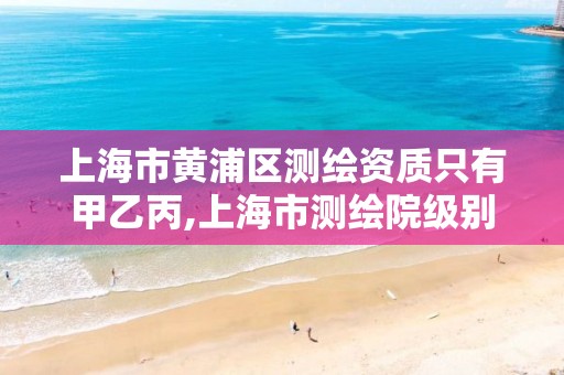 上海市黄浦区测绘资质只有甲乙丙,上海市测绘院级别