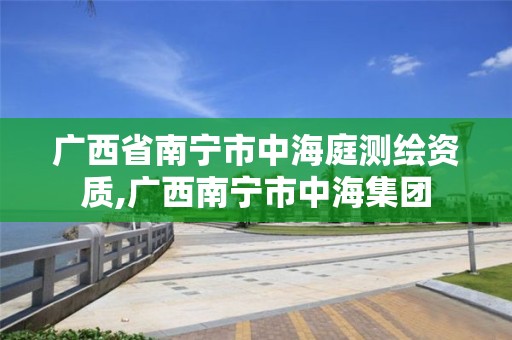 广西省南宁市中海庭测绘资质,广西南宁市中海集团