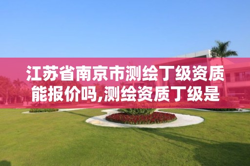 江苏省南京市测绘丁级资质能报价吗,测绘资质丁级是什么意思