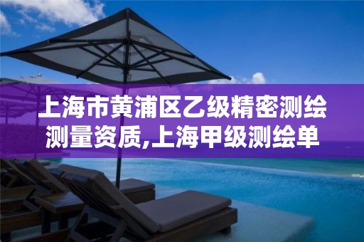 上海市黄浦区乙级精密测绘测量资质,上海甲级测绘单位