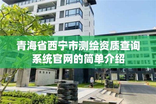 青海省西宁市测绘资质查询系统官网的简单介绍