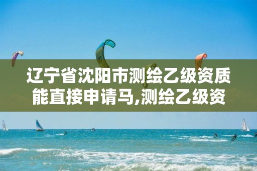 辽宁省沈阳市测绘乙级资质能直接申请马,测绘乙级资质能不能做省外的项目。