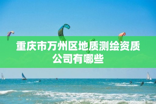重庆市万州区地质测绘资质公司有哪些