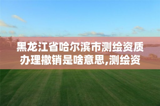 黑龙江省哈尔滨市测绘资质办理撤销是啥意思,测绘资质取消文件。