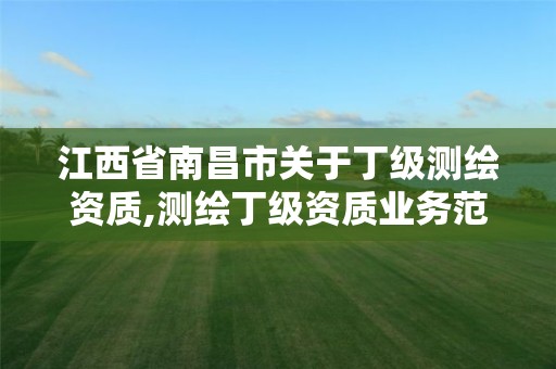 江西省南昌市关于丁级测绘资质,测绘丁级资质业务范围