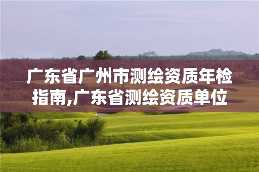 广东省广州市测绘资质年检指南,广东省测绘资质单位名单