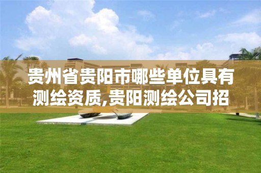 贵州省贵阳市哪些单位具有测绘资质,贵阳测绘公司招聘信息