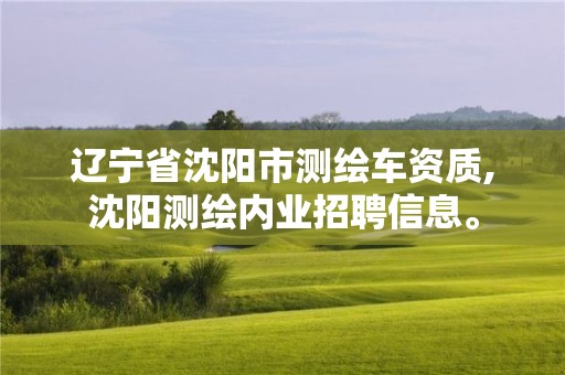 辽宁省沈阳市测绘车资质,沈阳测绘内业招聘信息。