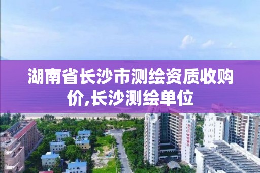湖南省长沙市测绘资质收购价,长沙测绘单位