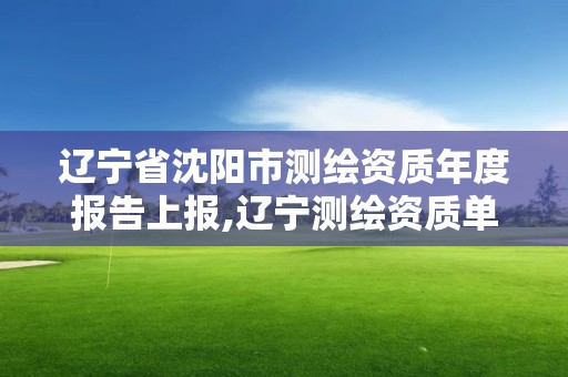 辽宁省沈阳市测绘资质年度报告上报,辽宁测绘资质单位。