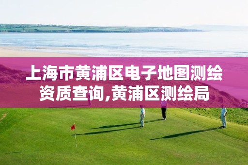 上海市黄浦区电子地图测绘资质查询,黄浦区测绘局
