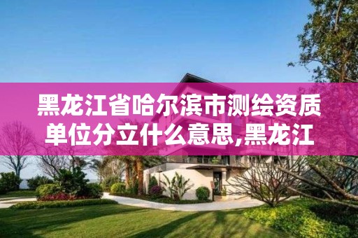 黑龙江省哈尔滨市测绘资质单位分立什么意思,黑龙江省测绘公司排名。