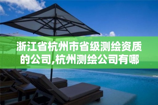 浙江省杭州市省级测绘资质的公司,杭州测绘公司有哪几家
