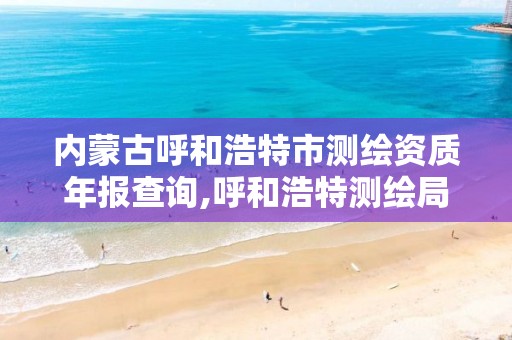 内蒙古呼和浩特市测绘资质年报查询,呼和浩特测绘局属于什么单位管理
