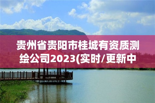 贵州省贵阳市桂城有资质测绘公司2023(实时/更新中)