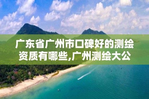 广东省广州市口碑好的测绘资质有哪些,广州测绘大公司有哪些。