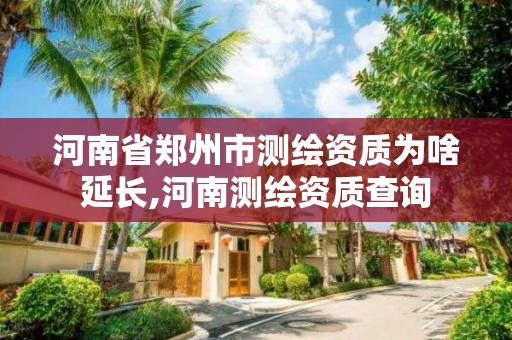 河南省郑州市测绘资质为啥延长,河南测绘资质查询