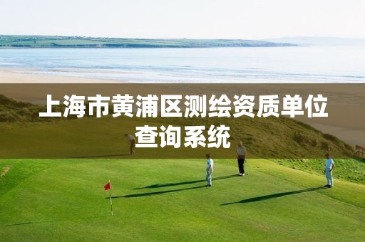 上海市黄浦区测绘资质单位查询系统