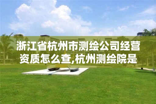浙江省杭州市测绘公司经营资质怎么查,杭州测绘院是什么单位。 浙江省杭州市测绘公司经营资质怎么查,杭州测绘院是什么单位。