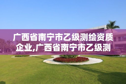 广西省南宁市乙级测绘资质企业,广西省南宁市乙级测绘资质企业有哪些