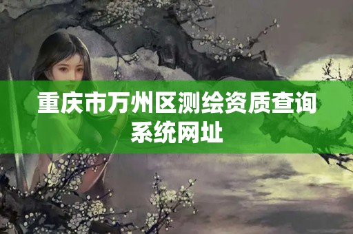 重庆市万州区测绘资质查询系统网址