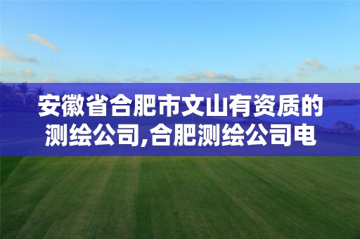 安徽省合肥市文山有资质的测绘公司,合肥测绘公司电话
