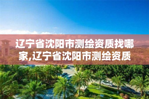 辽宁省沈阳市测绘资质找哪家,辽宁省沈阳市测绘资质找哪家公司办理