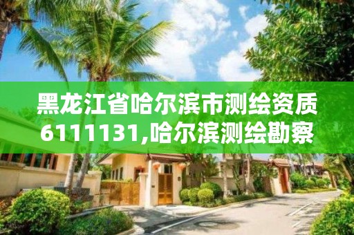 黑龙江省哈尔滨市测绘资质6111131,哈尔滨测绘勘察研究院怎么样