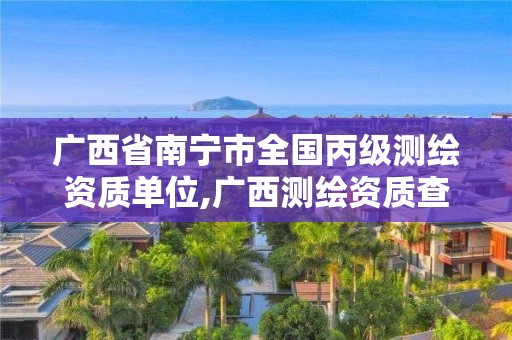 广西省南宁市全国丙级测绘资质单位,广西测绘资质查询