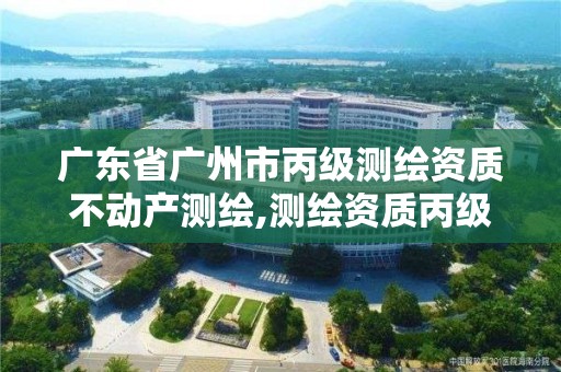 广东省广州市丙级测绘资质不动产测绘,测绘资质丙级什么意思