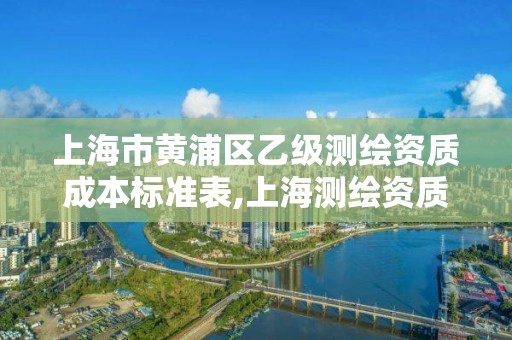 上海市黄浦区乙级测绘资质成本标准表,上海测绘资质单位。