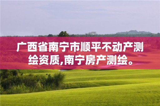 广西省南宁市顺平不动产测绘资质,南宁房产测绘。