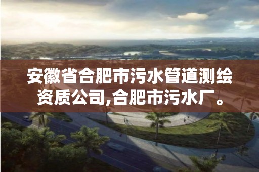 安徽省合肥市污水管道测绘资质公司,合肥市污水厂。