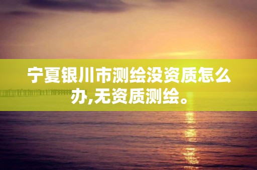 宁夏银川市测绘没资质怎么办,无资质测绘。 宁夏银川市测绘没资质怎么办,无资质测绘。