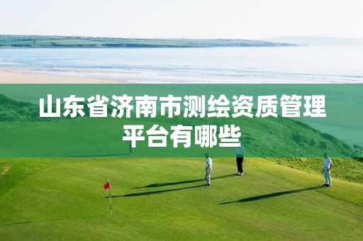 山东省济南市测绘资质管理平台有哪些